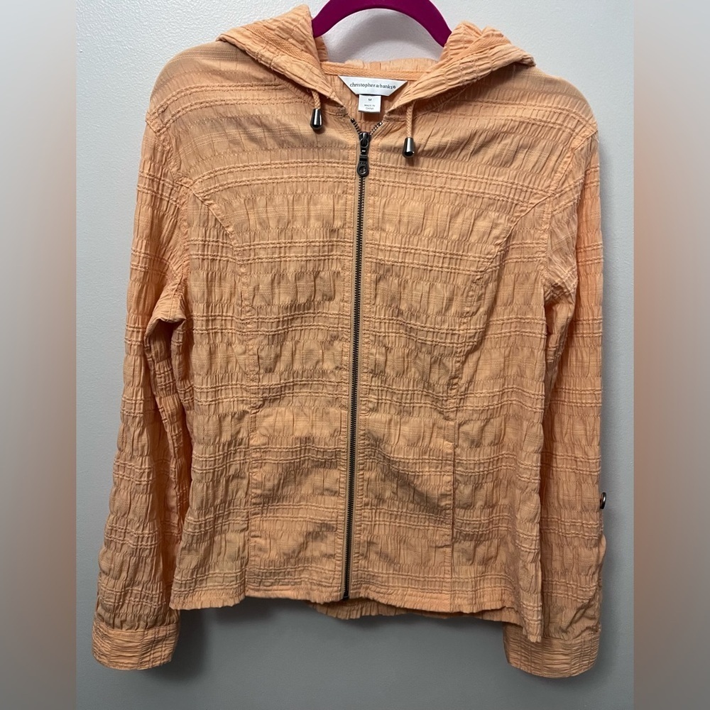 Christopher & Banks Women's Textured Peach Jacket
